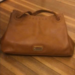Tan leather purse